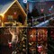Christmas Decorations Lights Outdoor, 2.8FT Christmas Parachute Lights with Santa Claus, Waterproof 8 Modes Hanging Multicolor Xmas Light - Holiday Decorative Light for Indoor Eave Roof
